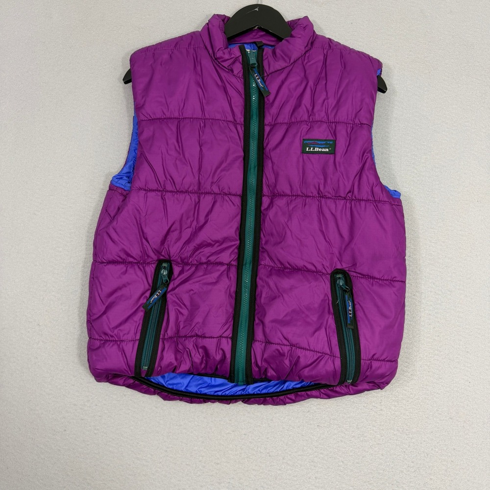 LL Bean Puffer Vest Women Medium Primaloft Puffy Sleeveless Quilted Vintage